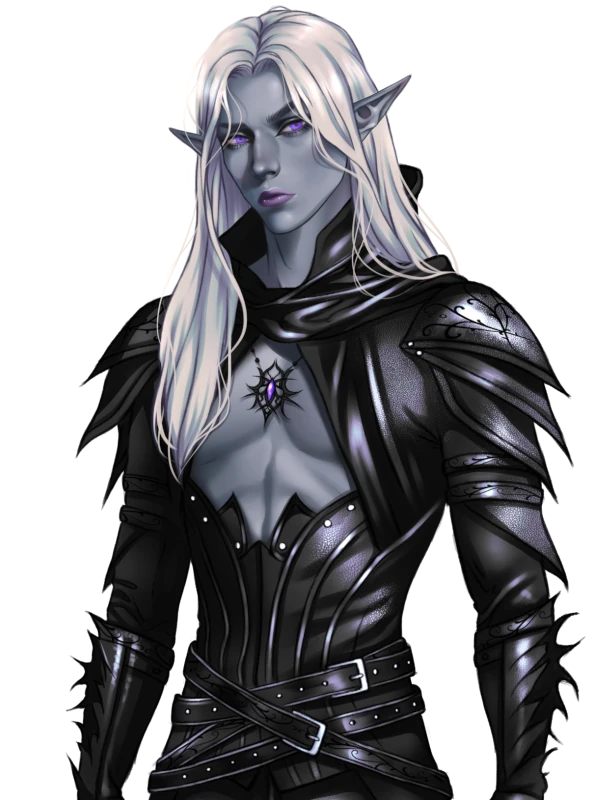 Seralash, a romanceable character in Elf in Chains
